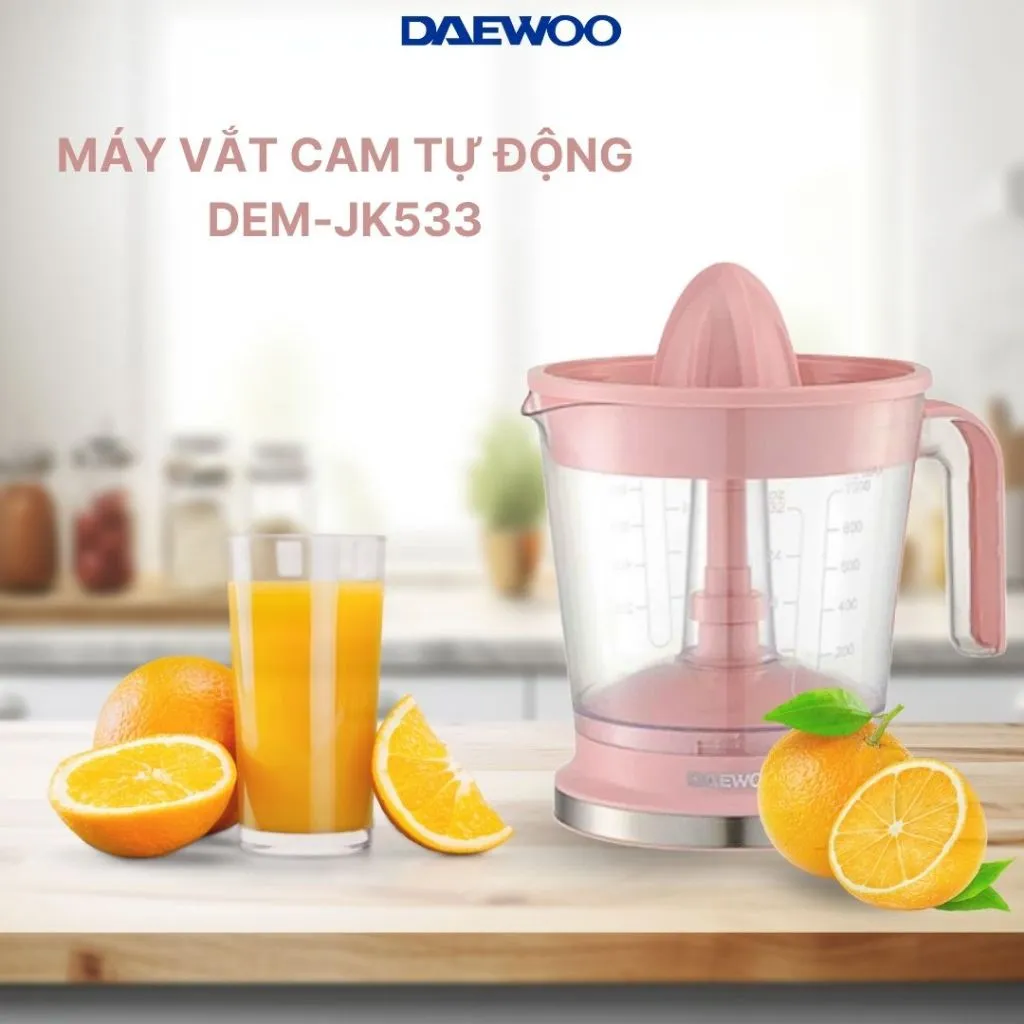 Ảnh Máy vắt cam tự động Daewoo DEM-JK533 dung tích 1 lít, công suất 40w, bền bỉ, bảo hành 1 năm 2
