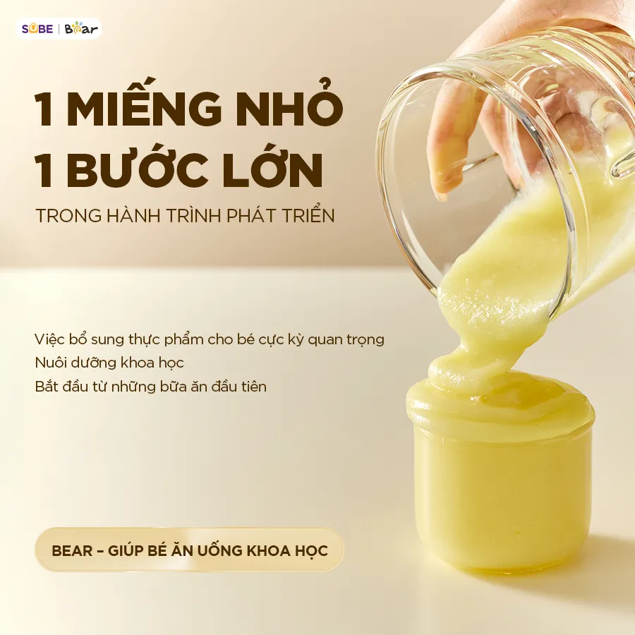 Ảnh Máy Xay Ăn Dặm Bear 0.3L Máy Xay Thực Phẩn Cho Bé Ăn Dặm Cối Thủy Tinh Máy Xay Cháo Mini Máy Xay Thịt Ăn Dặm CH-4H02S 4