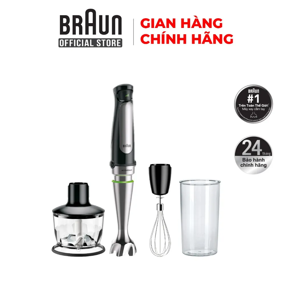 Ảnh Máy xay cầm tay  Braun, Công suất 1000w, chống văng, BH 24 tháng. 4
