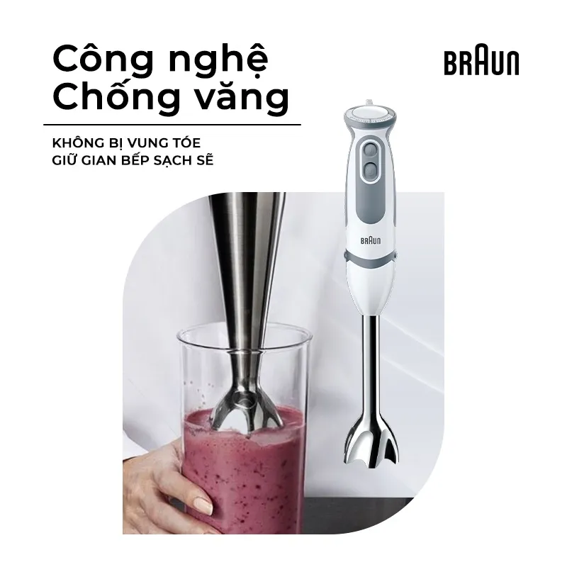 Ảnh Máy xay cầm tay Braun MQ5235, Công suất 1000w, xay nhanh. BH 24 tháng. 4