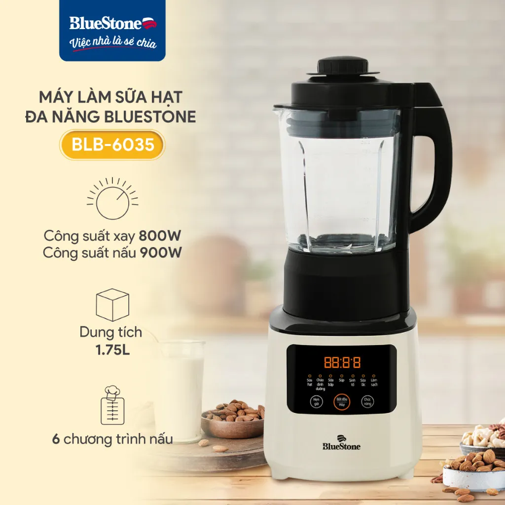 Ảnh Máy Xay Nấu và Làm Sữa Hạt Đa Năng BlueStone BLB-6035 - 1.75 Lít - Bảo hành 2 năm 2