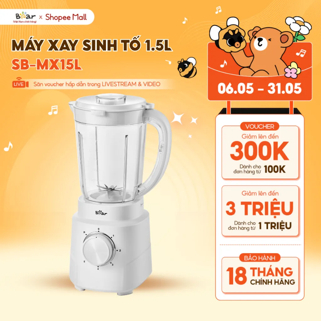 Đánh Giá Máy Xay Sinh Tố Bear 1.5L MX15L Đa Năng 2 Cối - Xay Mọi Thứ!