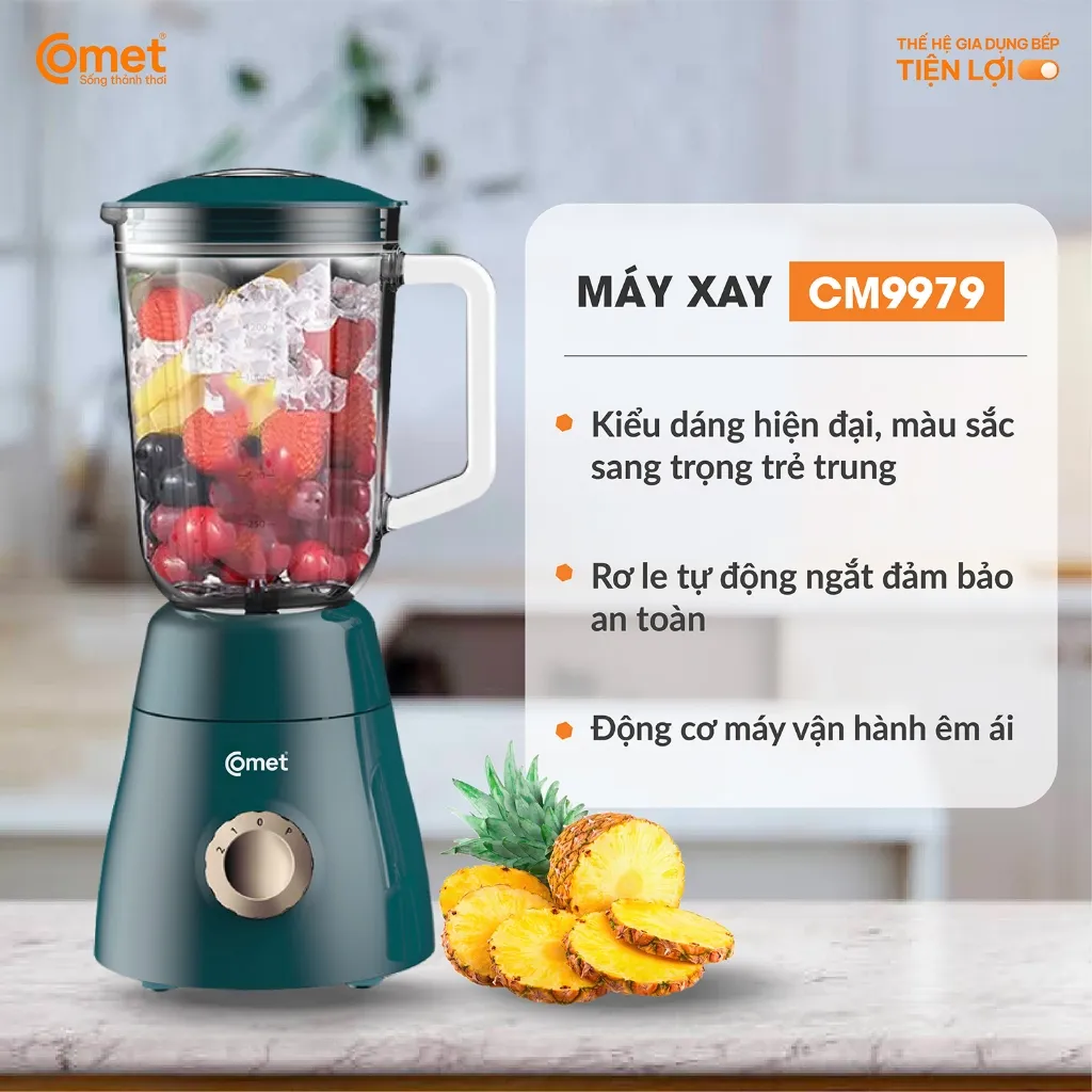 Ảnh Máy xay sinh tố 3 cối 450W COMET - CM9979 1