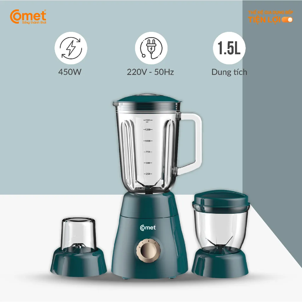 Ảnh Máy xay sinh tố 3 cối 450W COMET - CM9979 2