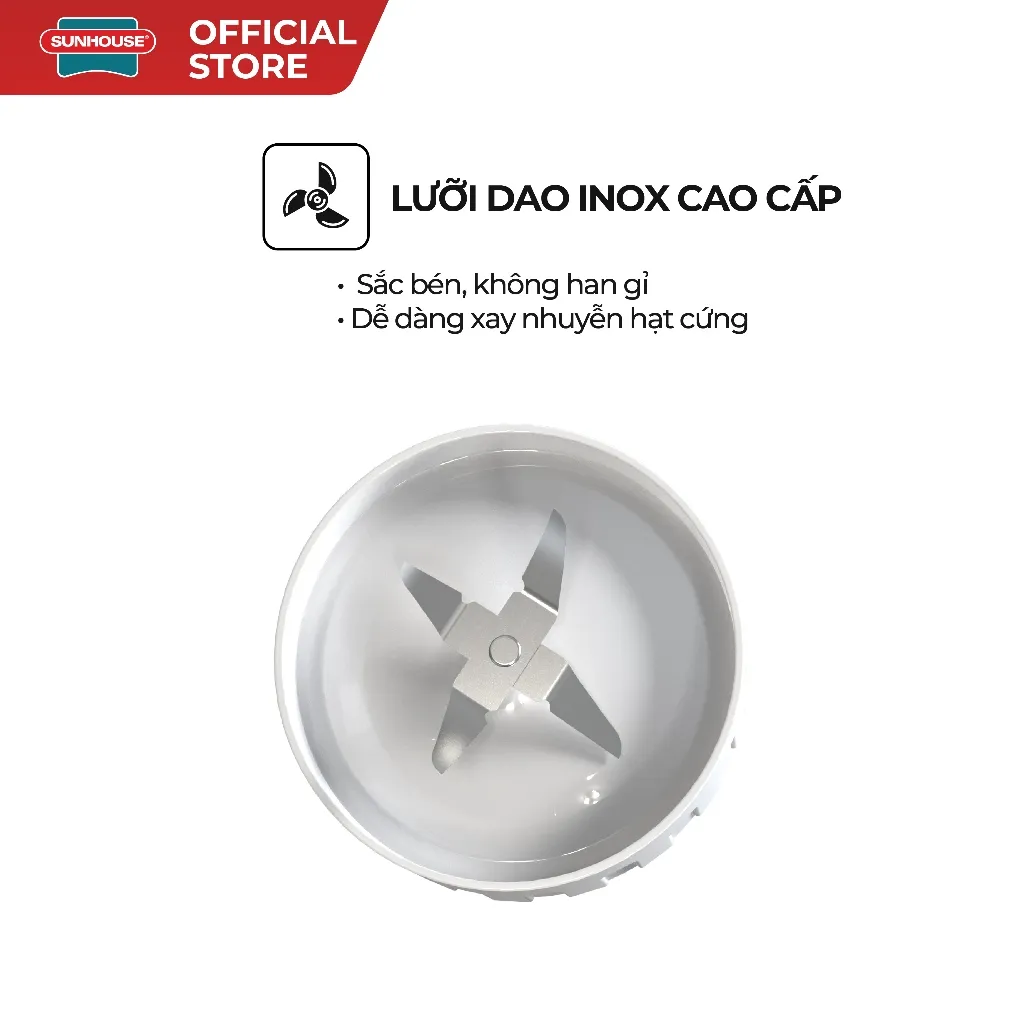 Ảnh Máy xay sinh tố đa năng Sunhouse SHD5114 - Công suất 450W - Lưỡi dao Inox sắc bén - 3 chức năng - Hàng chính hãng 4