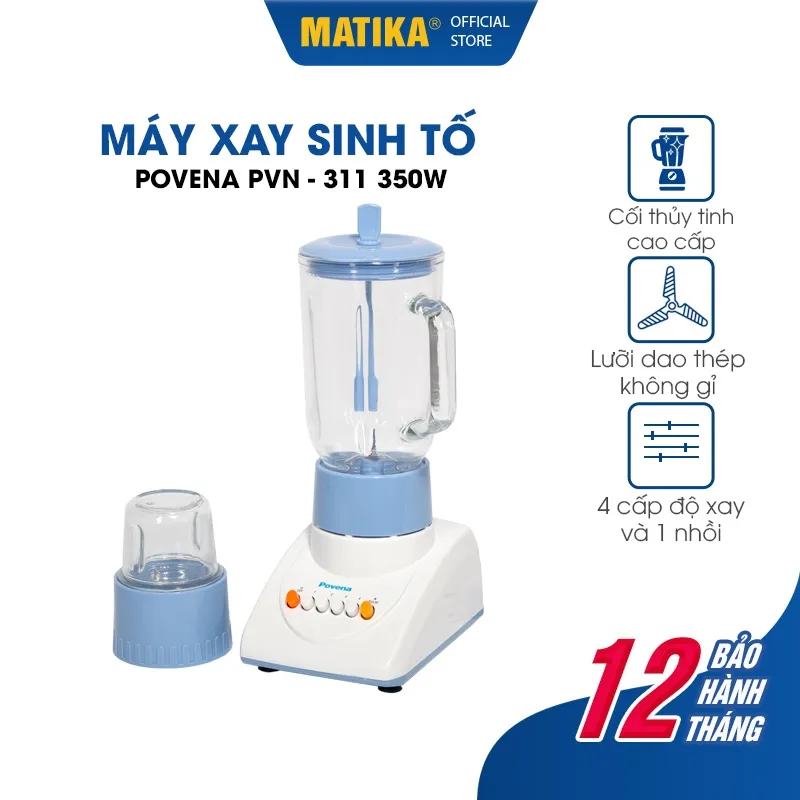 Ảnh Máy Xay Sinh Tố Đa Năng POVENA 2 Cối Xay PVN-311 1