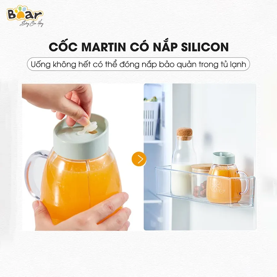 Ảnh Máy Xay Sinh Tố Cầm Tay Bear Dung Tích 600ml Máy Xay Sinh Tố Mini Cầm Tay Máy Say Sinh Tố 3 Cối Máy Say Hoa Quả  D04A1 3