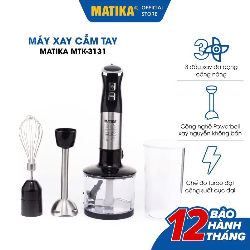 Ảnh Máy Xay Sinh Tố Cầm Tay MATIKA Đa Năng MTK-3131 1