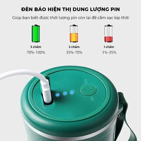 Ảnh Máy xay sinh tố cầm tay mini đa năng YOICE 6 lưỡi cối thủy tinh dung tích 300ml [HÀNG CHÍNH HÃNG - BẢO HÀNH 1 NĂM] 4