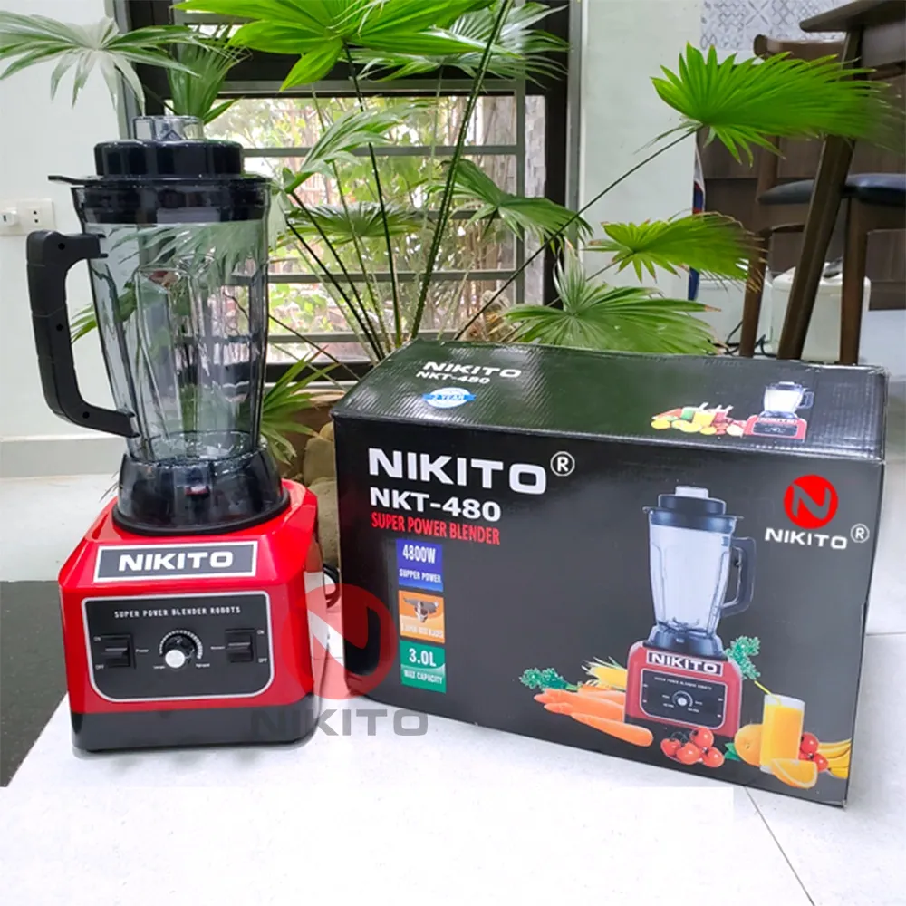 Ảnh Máy Xay Sinh Tố Công Nghiệp NIKITO 5000W xay đá Xay, thịt cá, rau củ quả, sinh tố, ngũ cốc, đồ khô, BH 24Tháng 3
