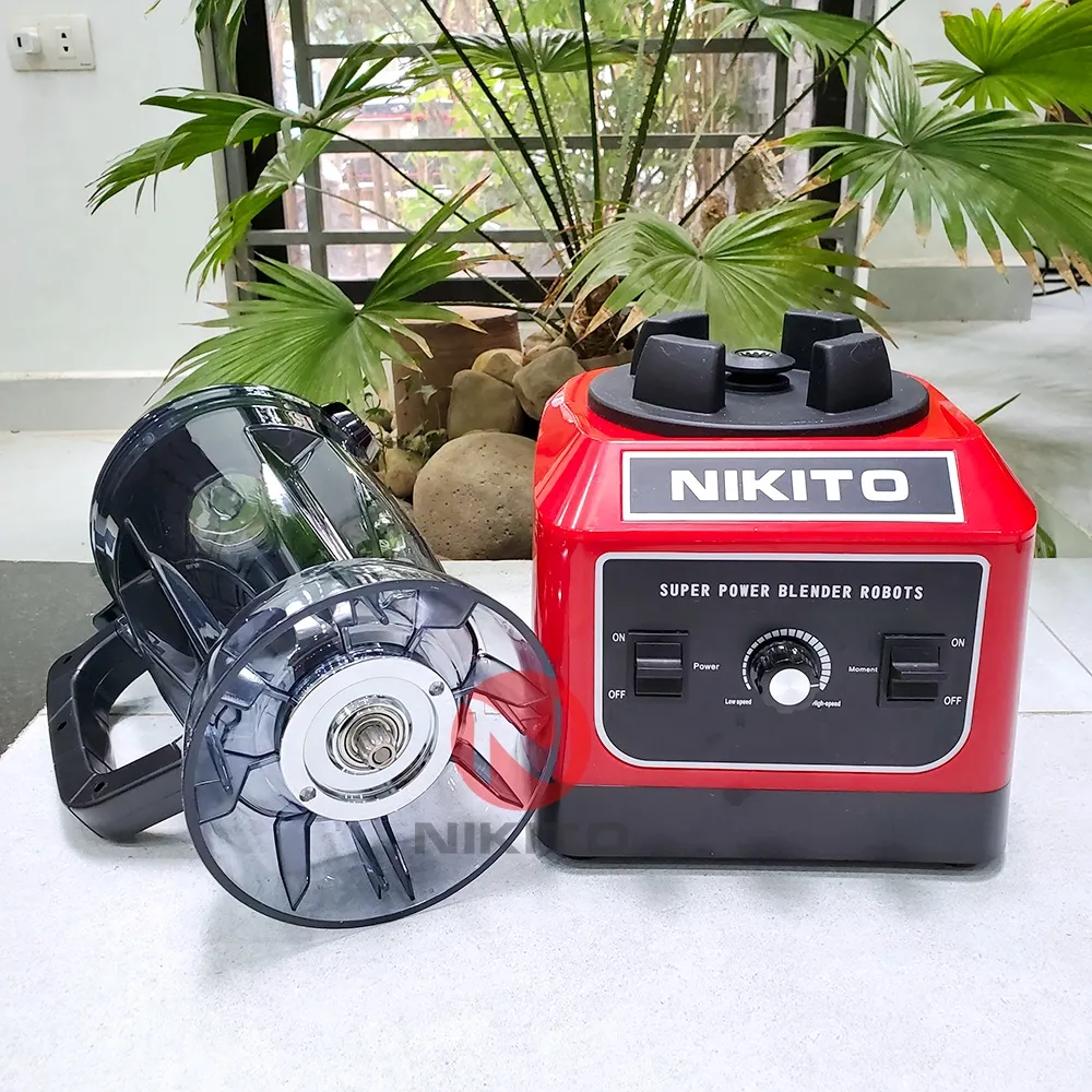 Ảnh Máy Xay Sinh Tố Công Nghiệp NIKITO 4800W chuyên dụng nhà hàng, khách sạn, quán coffee, xay đá, rau má,thịt cá.. 4