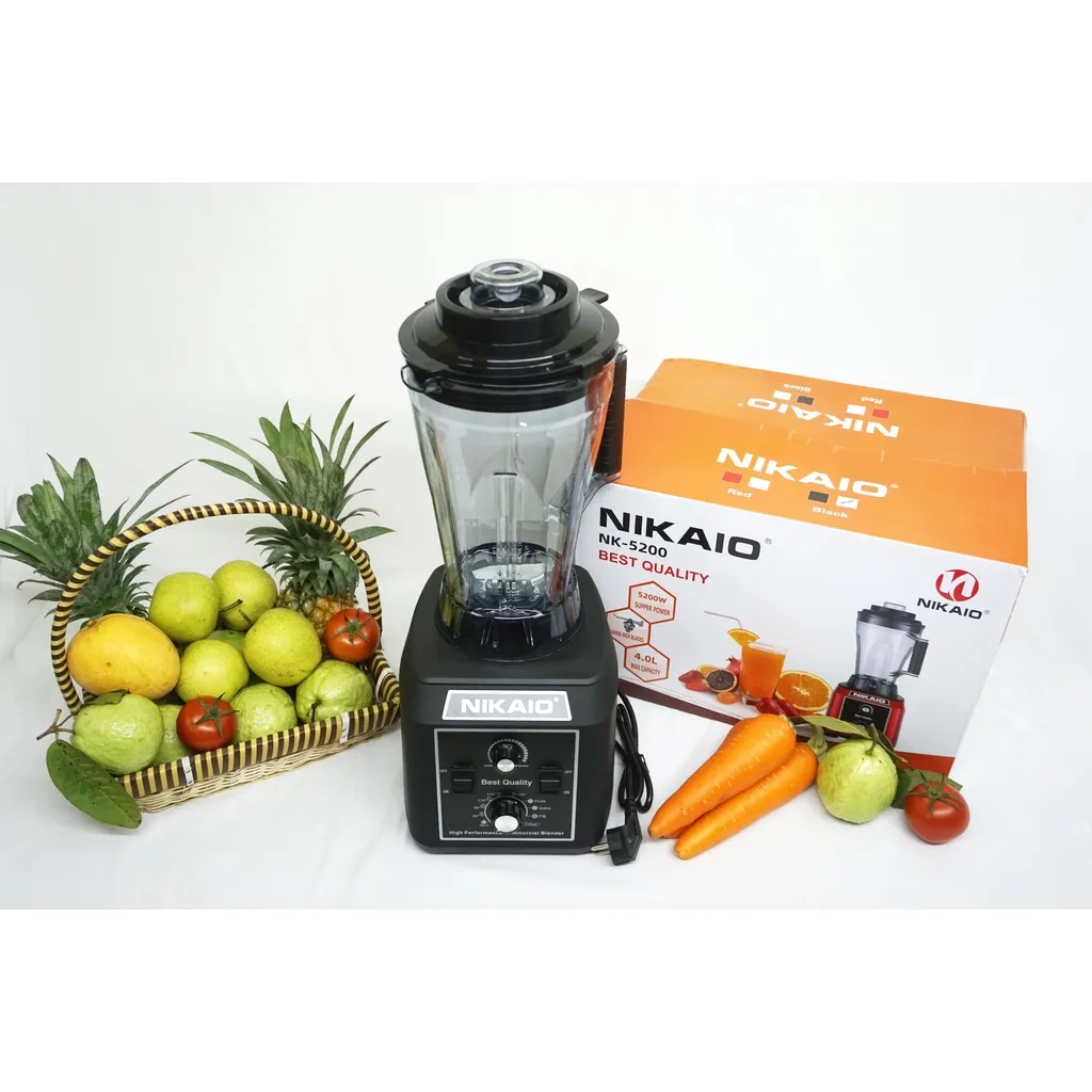 Ảnh Máy xay sinh tố công nghiệp NIKAIO 5200W Bảo hành 24T xay đá thịt cá, rau củ quả, sinh tố, ngũ cốc, đồ khô, xay rau má. 3