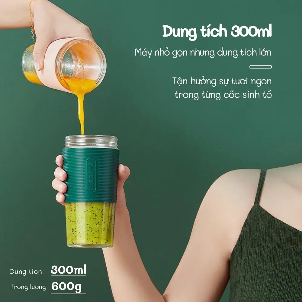 Ảnh Máy xay sinh tố Jiashi DELADEP cầm tay mini 6 lưỡi đa năng dung lượng pin lớn 3000mAh xay hoa quả, thực phẩm MXS02 2