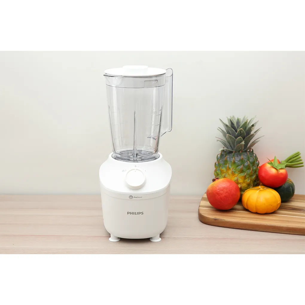 Ảnh Máy Xay sinh tố Philips HR2041/00 model mới |450W| thân máy + 01 cối lớn|  Xay nhuyễn mịn  - Hàng Chính Hãng 3