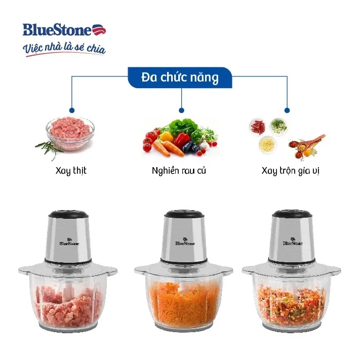 Ảnh Máy Xay Thịt 2 Lưỡi Dao Kép 2 Lít BlueStone CHB-5145 4