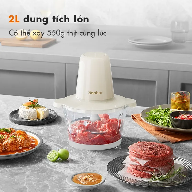Ảnh Máy xay thịt đa năng Gaabor MG-15M01A/02A công suất 300W cối thủy tinh dao 4 lưỡi xay ăn dặm nhuyễn 3