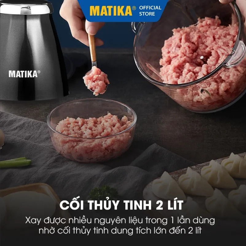 Ảnh Máy Xay Thịt MATIKA 2L Cối Thủy Tinh MTK3220 4