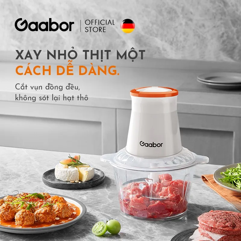 Ảnh Máy xay thực phẩm đa năng xay thịt Gaabor GJ-M20A / MG20M-WH02A 2L xay cá củ ăn dặm công suất 300W 4