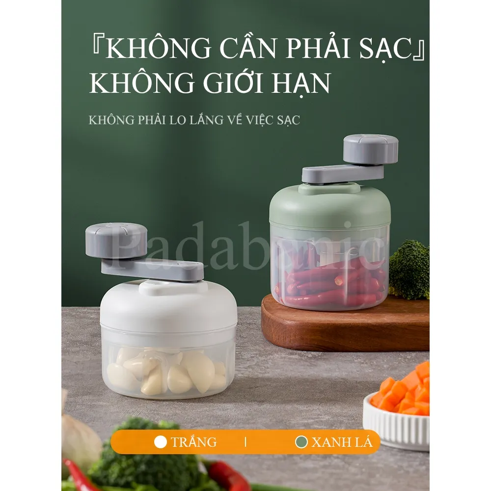 Ảnh Máy Xay Tỏi Ớt Mini Padabanic 006-005  Bằng Tay-Máy Xay Thịt Dung Tích 250ml 3