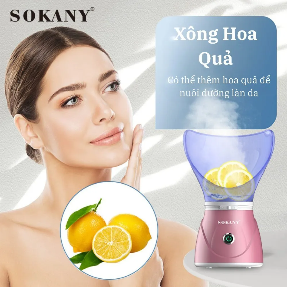 Ảnh Máy xông mặt thảo dược SOKANY SK-1079, xông sữa, thông thảo dược giúp thông thoáng mũi họng hiệu quả 1