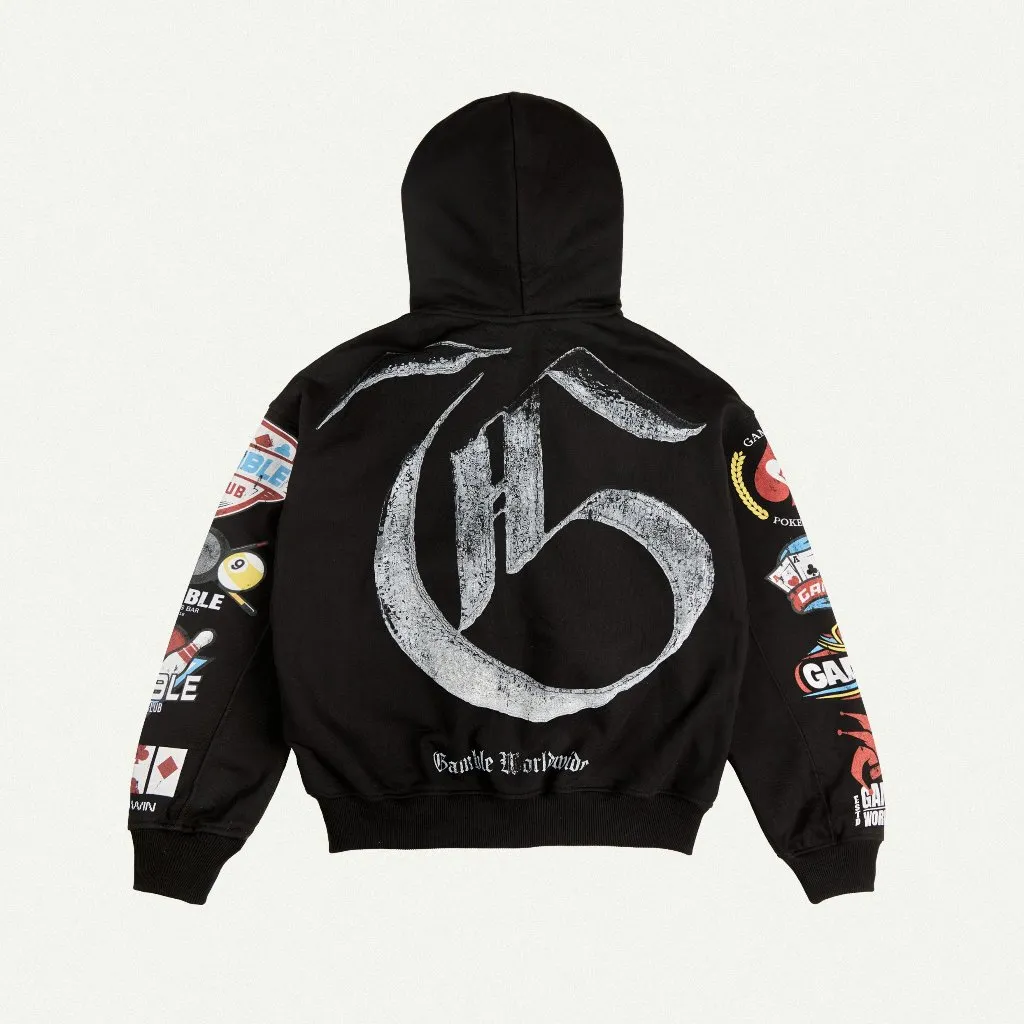 Ảnh MDL FULLZIP HOODIE / BLACK / Áo Hoodie Dây Kéo Vải Nỉ Chân Cua / GAMBLE WORLDWIDE 1