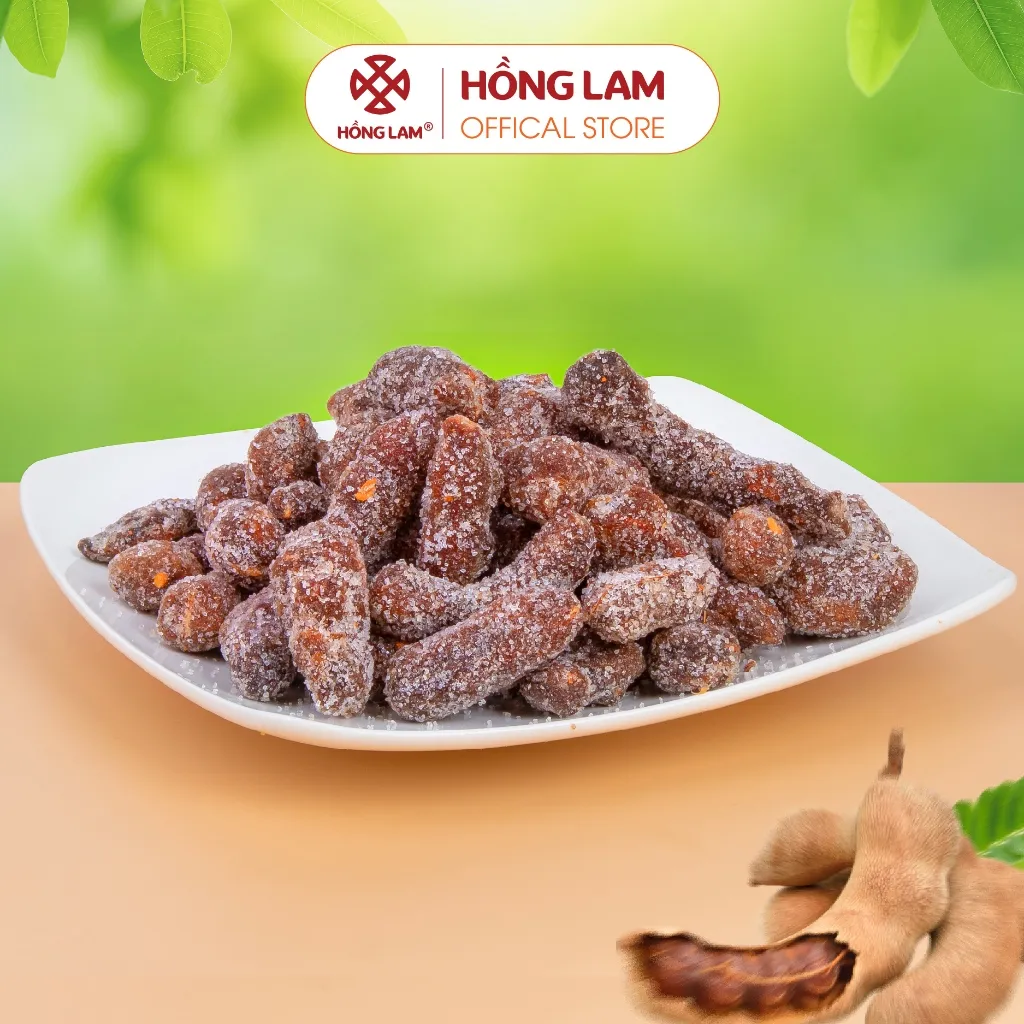 Ảnh Me sấy vị thái Hồng Lam, dạng hộp. Có vị chua, mặn, ngọt, cay 3