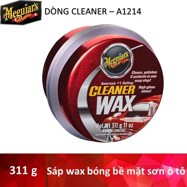 Ảnh Meguiar's Sáp wax bóng bề mặt sơn ô tô - Paste Wax Cleaner - A1214, 331g 2