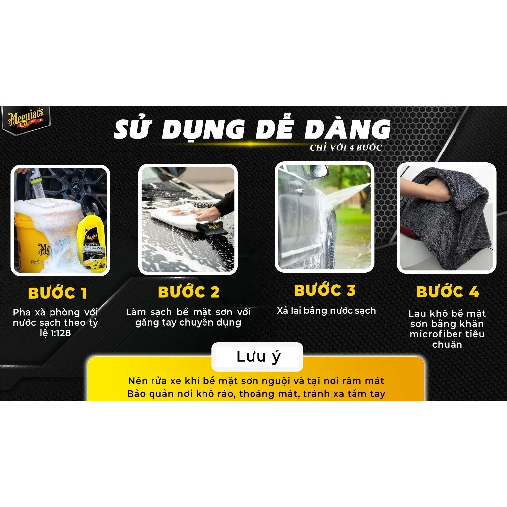 Ảnh Meguiar's Xà phòng rửa xe có chất tạo bóng dòng cao cấp Ultimate - Wash & Wax, G17748, 1,4L 3