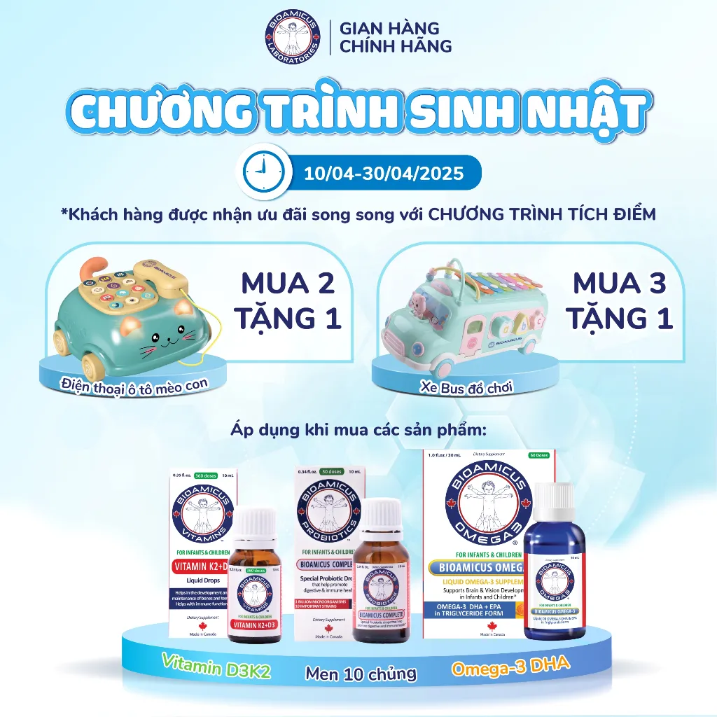 Ảnh Men Vi Sinh 10 Chủng BioAmicus Complete hỗ trợ tiêu hóa, giúp bé ăn ngon Lọ 10mL 2