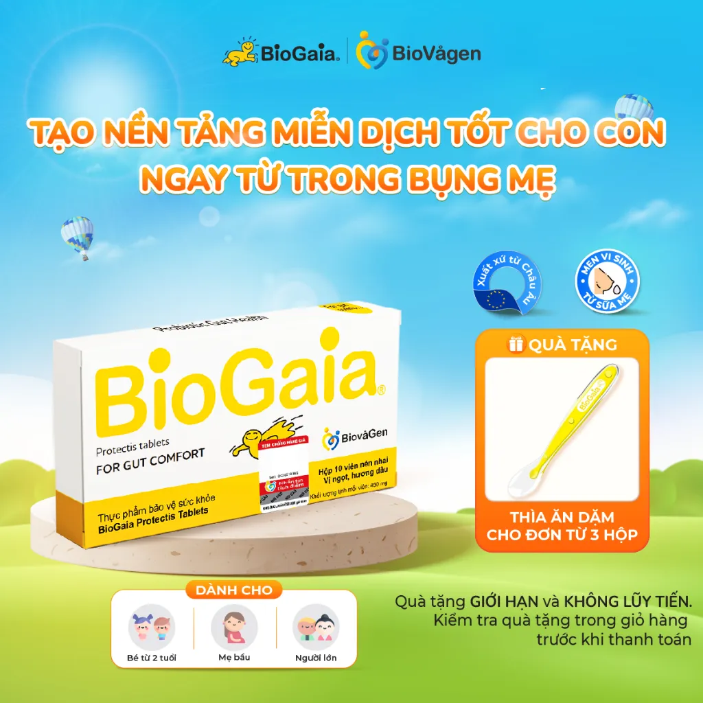 Ảnh Men vi sinh BioGaia ProTectis dạng viên cải thiện hệ tiêu hóa xuất xứ Thụy Điển hộp 10 viên 1