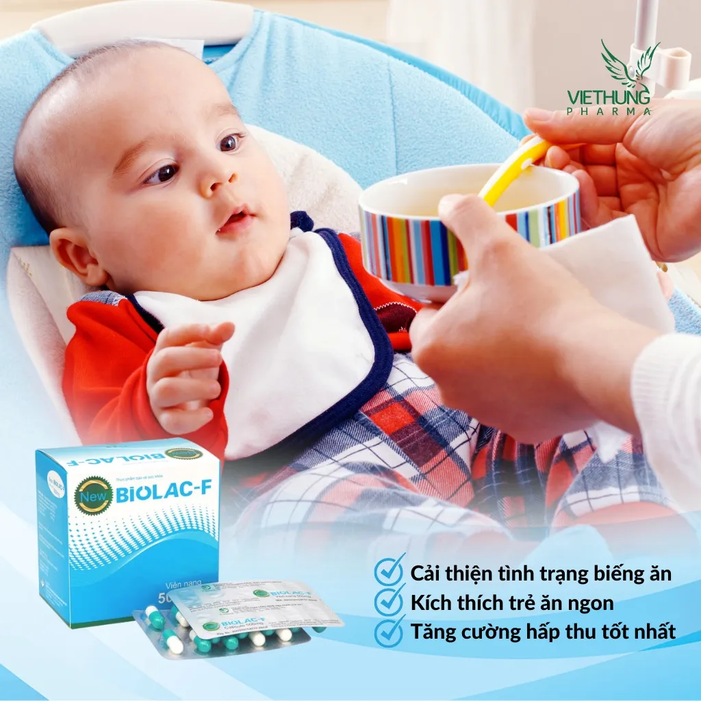 Ảnh Men Vi Sinh BiolacF VietHung Pharma, Bổ Sung Lợi Khuẩn, Giảm Tiêu Chảy, Táo Bón Hộp 100 viên 4