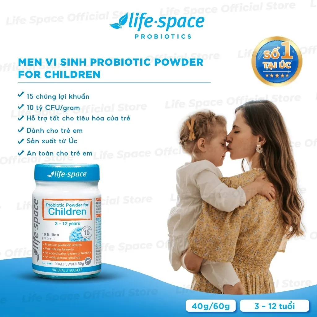 Ảnh Men vi sinh Life Space Powder For Children giúp hỗ trợ tốt cho tiêu hóa, hỗ trợ tăng cường sức đề kháng cho bé 3-12 tuổi 2