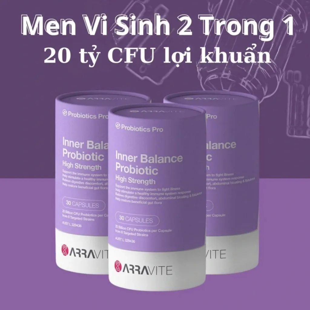 Ảnh Men Vi Sinh Phụ Nữ  Arravite Inner Balance - Viên Uống Phụ Khoa Ngăn Ngừa Ngứa Ngáy Khó Chịu Cơ Thể 3