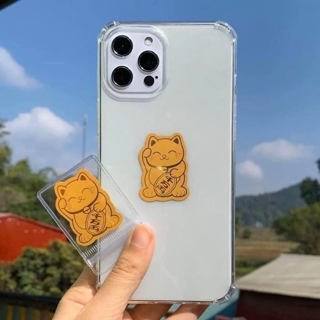 Ảnh Mèo thần tài may mắn gắn ốp lưng điện thoại DYDX 2