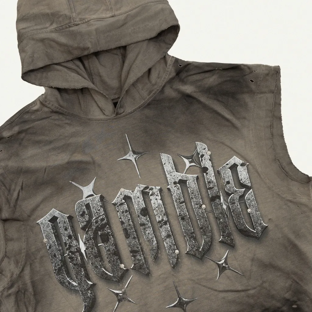 Ảnh METAL SLEEVELESS HOODIE / ROCK / GAMBLE WORLDWIDE 2