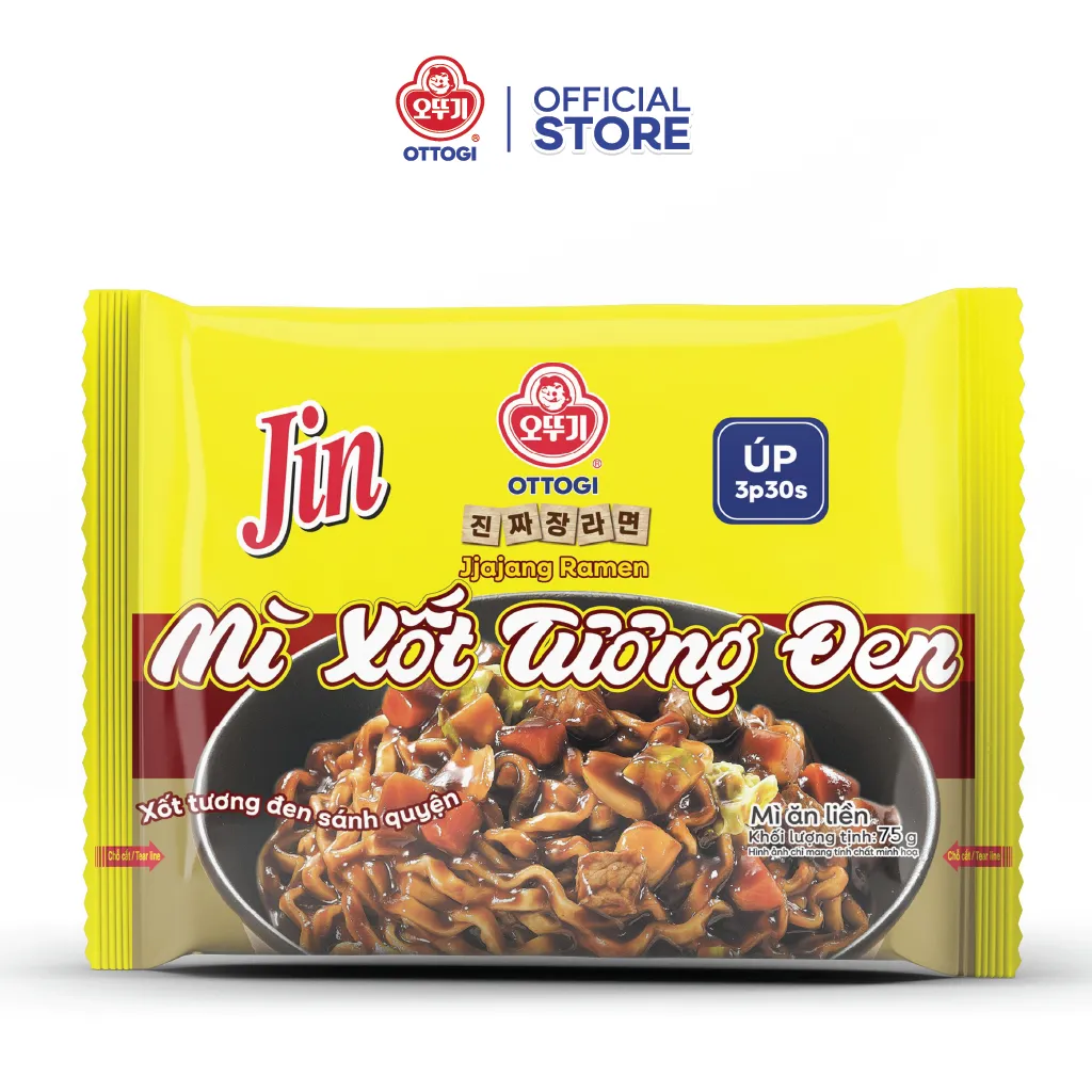 Ảnh Mì Ăn Liền Trộn Xốt Tương Đen Ottogi 75g 1