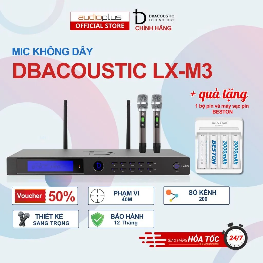 Ảnh Mic không dây Dbacoustic LX-M3 - Hàng chính hãng - Âm thanh chân thực  - Bảo hành 12 tháng 1