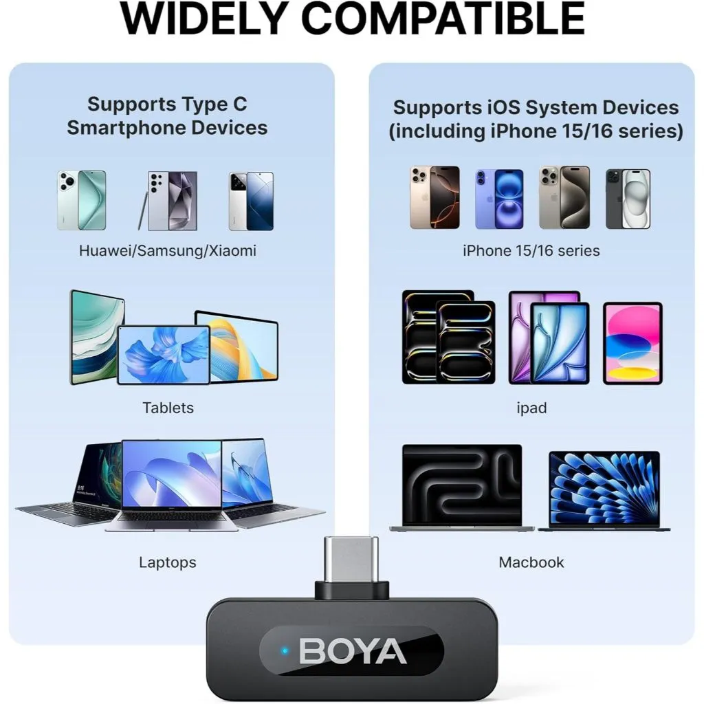 Ảnh Micro Không Dây Thu Âm Cài Áo Boya V10 2.0 Type-C | Phạm Vi 100m | TX 9 Giờ | Kẹp Xoay 360 Độ (Đen) 3