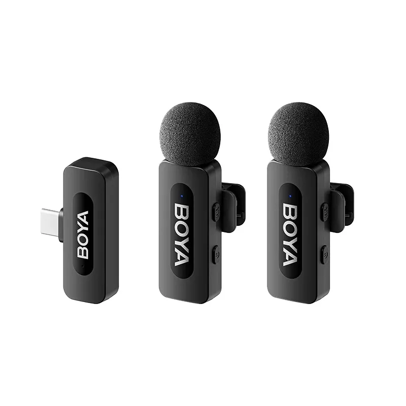 Ảnh Micro Không Dây Thu Âm Cài Áo Boya V20 2.0 Type-C | Phạm Vi 100m | TX 9 Giờ | Kẹp Xoay 360 Độ (Đen) 1