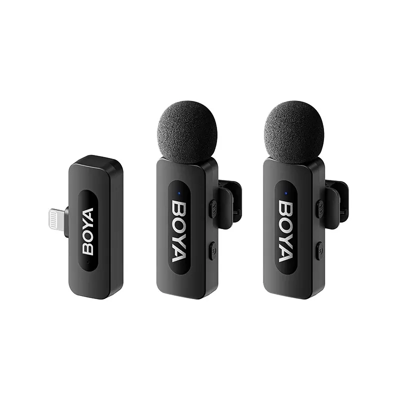 Ảnh Micro Không Dây Thu Âm Cài Áo Boya V2 2.0 Lightning | Phạm Vi 100m | TX 9 Giờ | Kẹp Xoay 360 Độ (Đen) 1