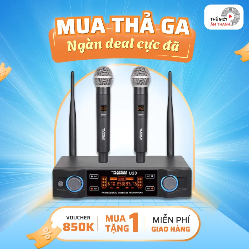 Ảnh Micro Không Dây UHF The Platinum U20 - CHÍNH HÃNG STORE 1