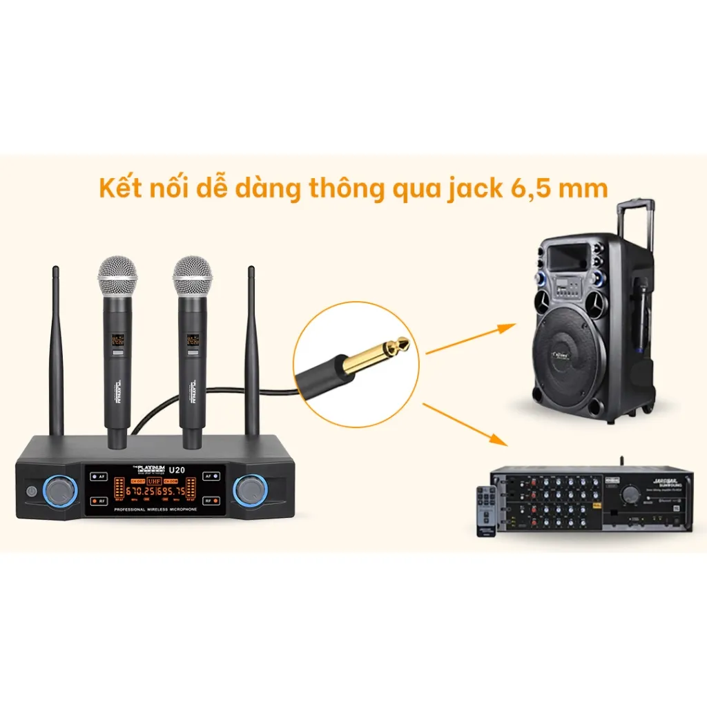 Ảnh Micro Không Dây UHF The Platinum U20 - CHÍNH HÃNG STORE 4