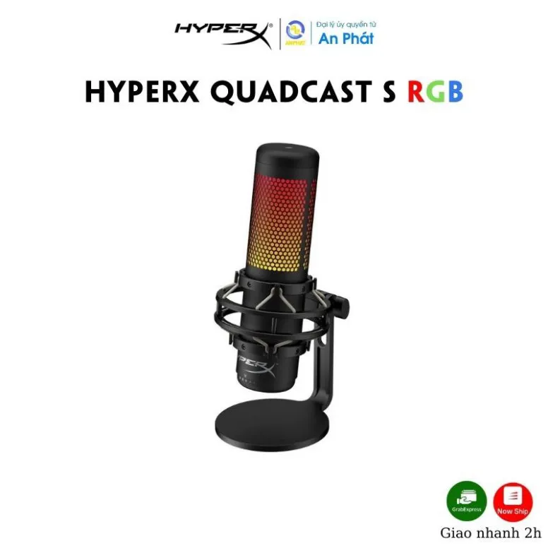 Ảnh Micro Kingston HyperX QuadCast (LED 1 màu Đỏ ) chuyên dùng cho streamer gamer creato 1
