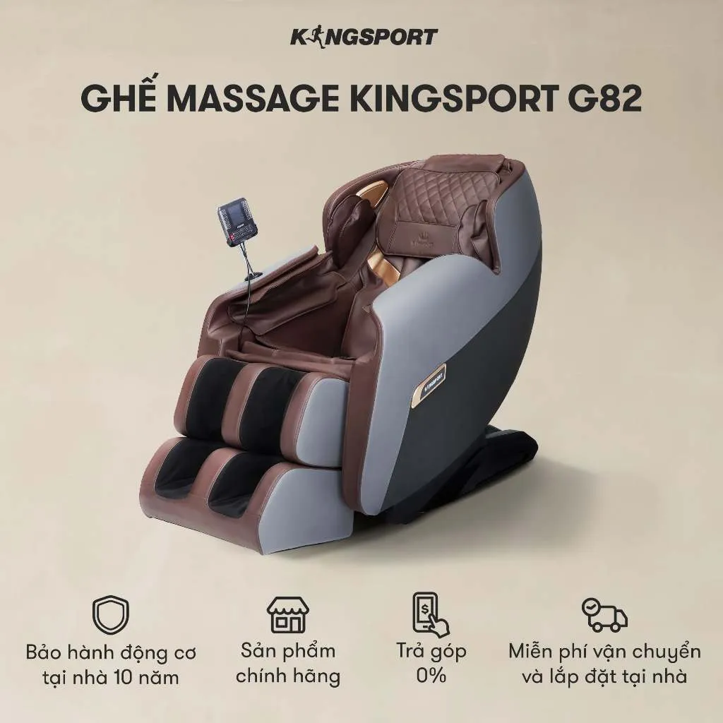 Ảnh Miễn phí lắp đặt | Ghế massage KINGSPORT G82 hệ thống nhiệt hồng ngoại, chế độ massage không trọng lực 1