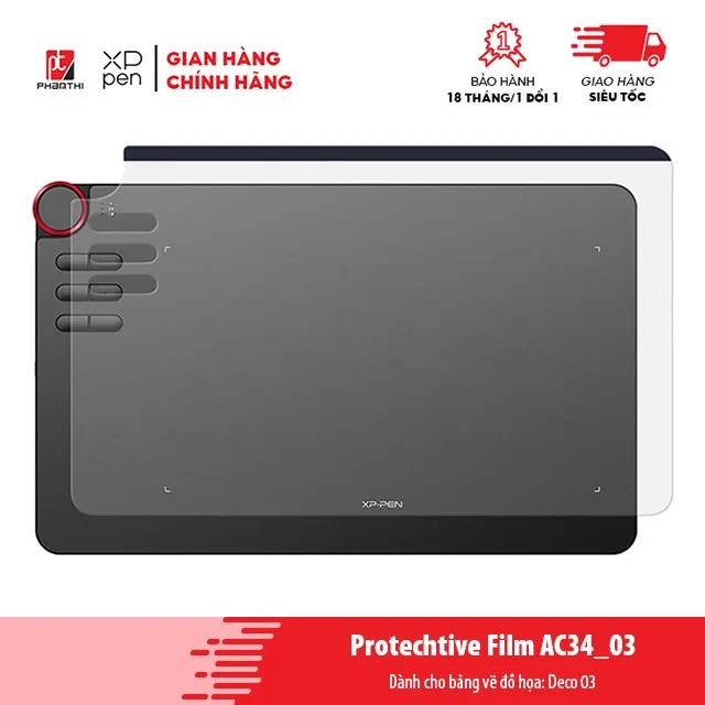 Ảnh Miếng Dán Bảo Vệ Mặt Bảng Vẽ XP-Pen Deco 01, Deco 02, Deco 03 Protector Film 2