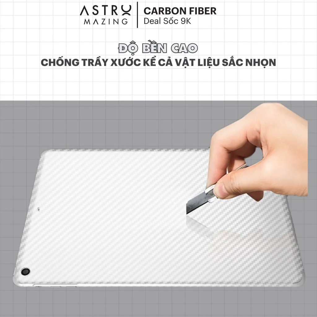 Ảnh Miếng dán Carbon AstroMazing bảo vệ mặt lưng iPad chống trầy xước không bám vân tay 2