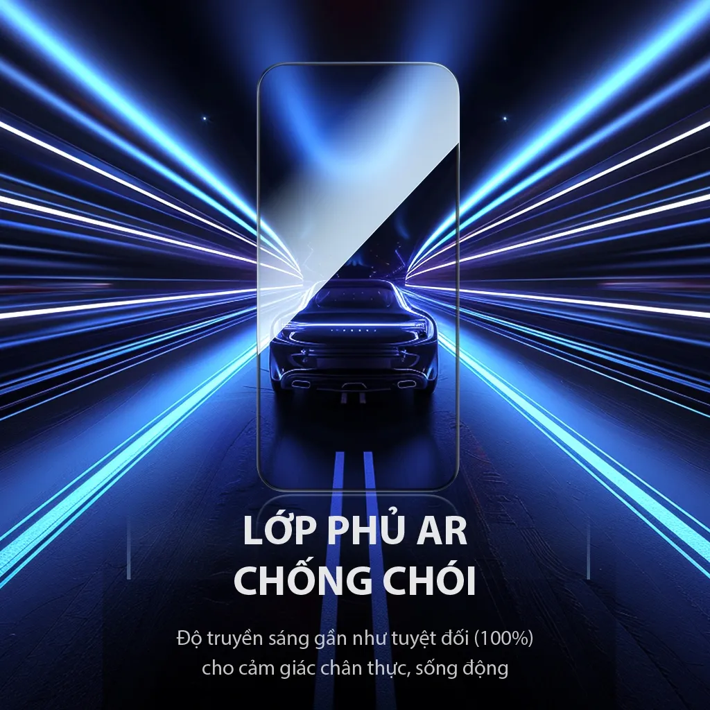 Ảnh Miếng dán cường lực trong suốt VGL01T/VGL04T VIVAN kèm khung tự dán cho điện thoại Táo 15 promax 3