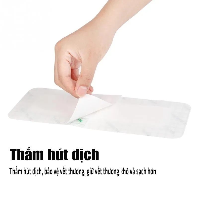 Ảnh Miếng dán hút dịch vô trùng sau mổ chống thấm nước Alfasept Hetis Film Pad (1 miếng) 4