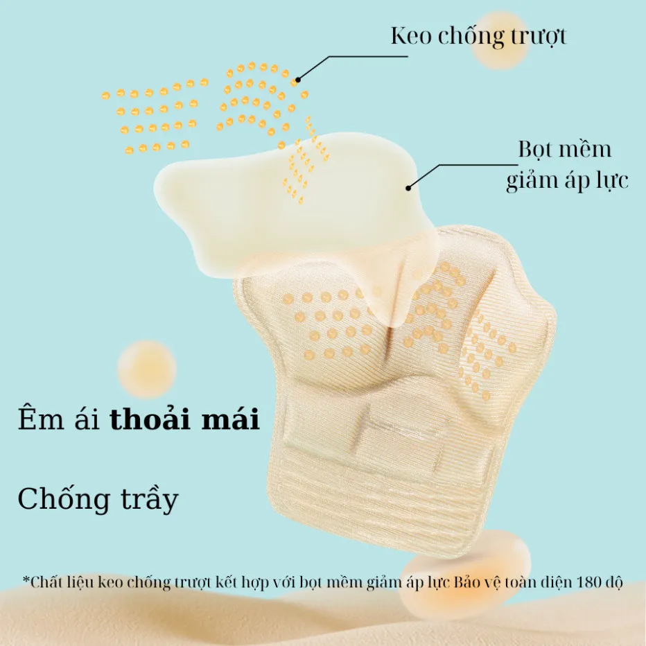 Ảnh Miếng Dán Lót Gót Giày 5D Chống Rộng MINSU M5510 Lót Đệm Có Hạt Silicon Bảo Vệ, Chống Trầy Cho Giày Cao Gót Thể Thao 2