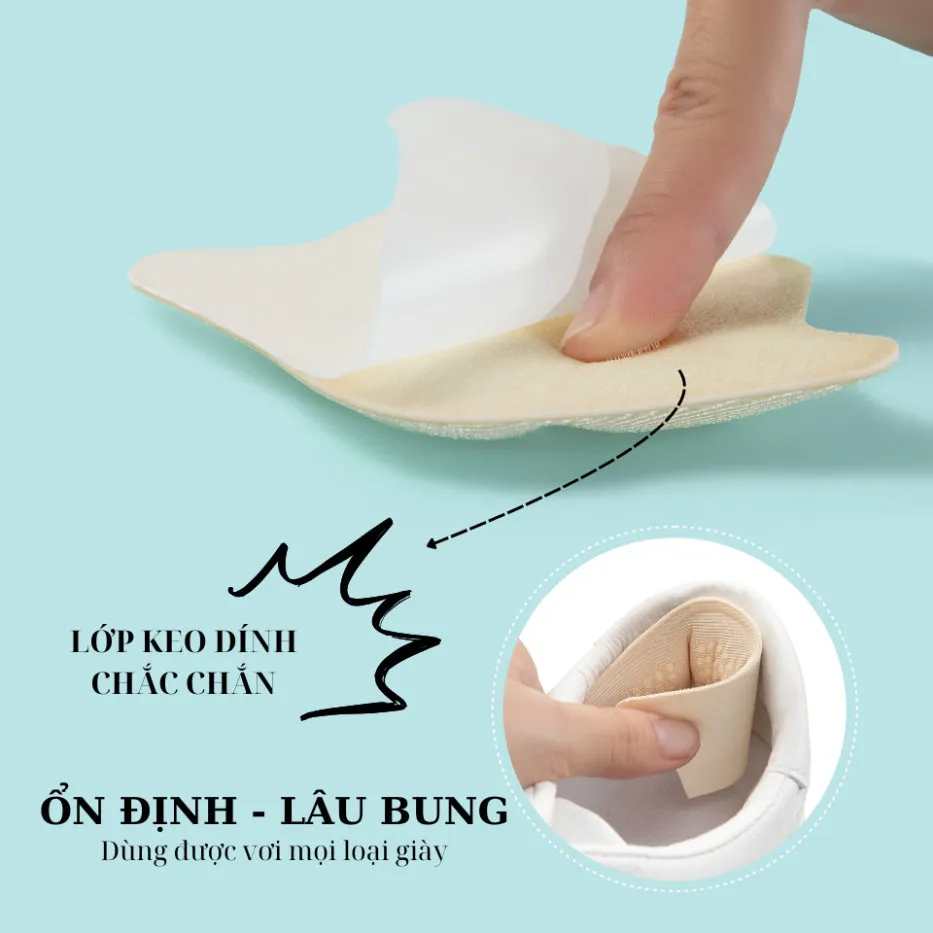 Ảnh Miếng Dán Lót Gót Giày 5D Chống Rộng MINSU M5510 Lót Đệm Có Hạt Silicon Bảo Vệ, Chống Trầy Cho Giày Cao Gót Thể Thao 4